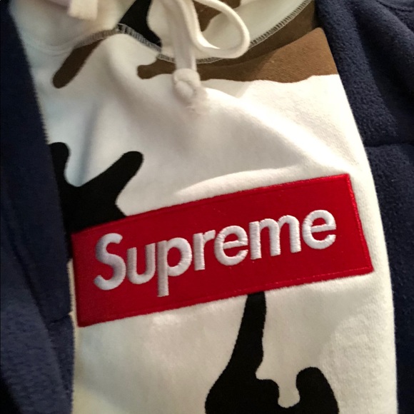 supreme cow camo box logo